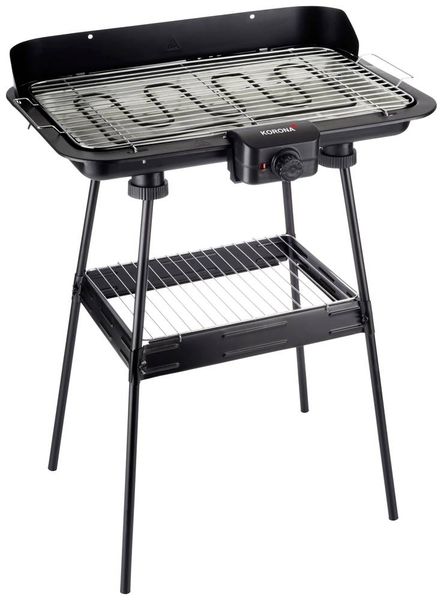 Korona 46221 Elektro Standgrill Kontrollleuchte, stufenloser Temperaturregler Schwarz