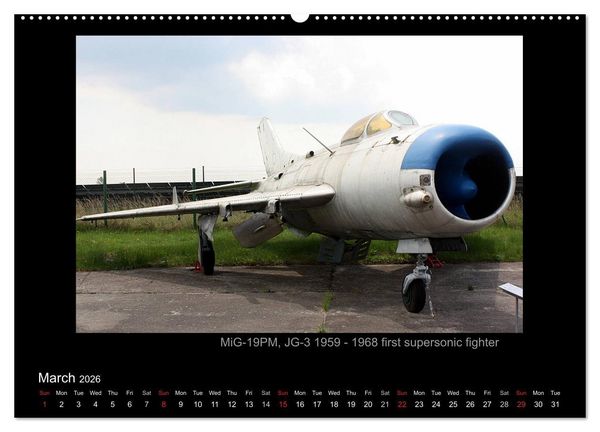 Produktbild: Airplanes and Helicopters of NVA 1957 - 1991 (High Quality Premium Wall Calendar 2026 DIN A2 landscape),CALVENDO 12 Month Wall Calendar