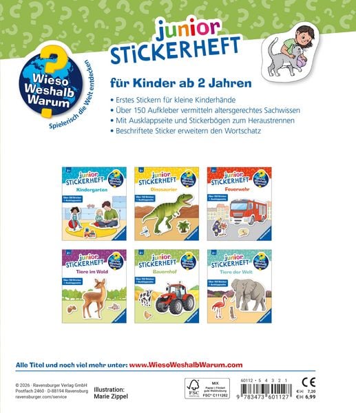 Produktbild: Wieso? Weshalb? Warum? junior Stickerheft - Bauernhof
