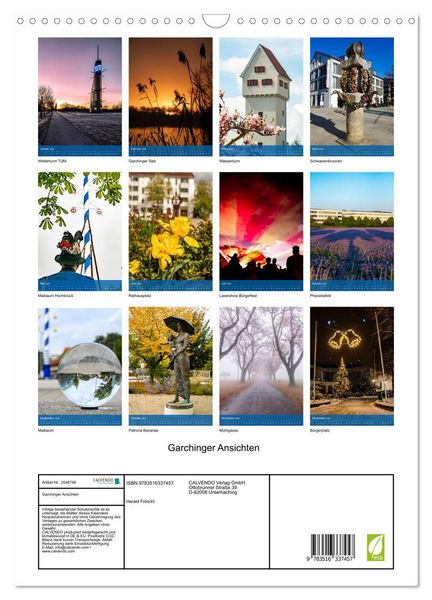 Produktbild: Garchinger Ansichten (Wandkalender 2026 DIN A3 hoch), CALVENDO Monatskalender