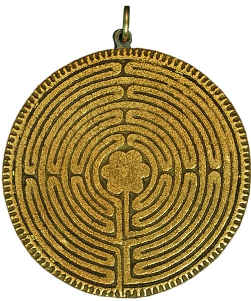 Produktbild: Halsanh&auml;nger Labyrinth bronze