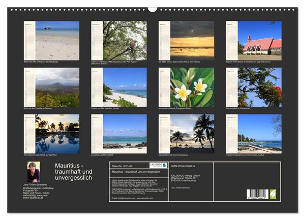 Produktbild: Mauritius - traumhaft und unvergesslich (Wandkalender 2026 DIN A2 quer), CALVENDO Monatskalender