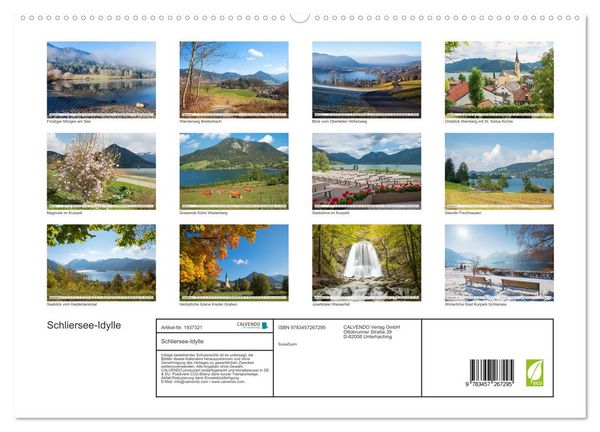 Produktbild: Schliersee-Idylle (hochwertiger Premium Wandkalender 2026 DIN A2 quer), Kunstdruck in Hochglanz