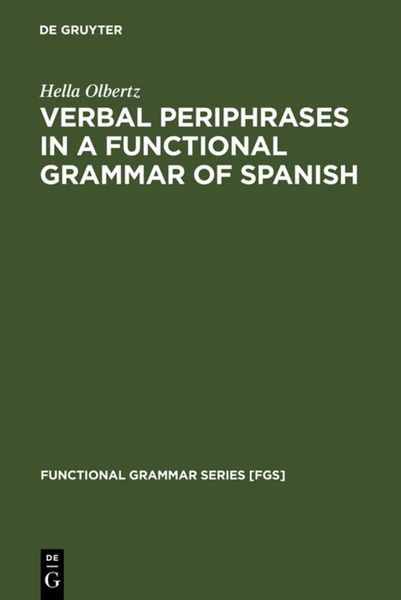 Produktbild: Verbal Periphrases in a Functional Grammar of Spanish