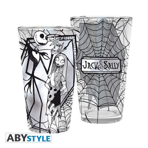 Produktbild: NIGHTMARE BEFORE XMAS - Large Glass - 400ml - Jack & Sally - box