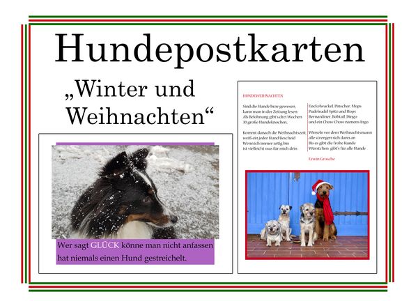 Produktbild: Hundepostkarten - Winter und Weihnachten