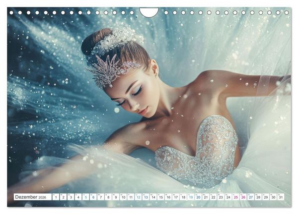 Produktbild: Ballerinas in Diamanten (Wandkalender 2026 DIN A4 quer), CALVENDO Monatskalender