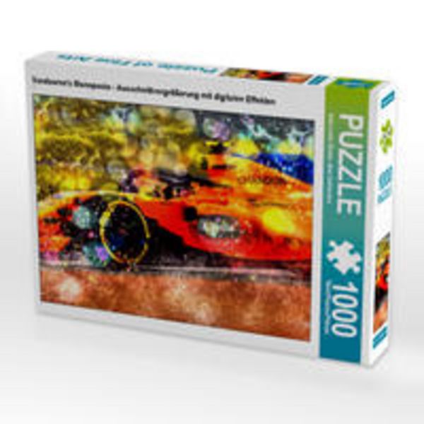 CALVENDO Puzzle Vandoorne's Monoposto - Ausschnittvergrößerung mit digitalen Effekten 1000 Teile Lege-Größe 64 x 48 cm Foto-Puzzle Bild von Jean-Louis Glineur alias DeVerviers