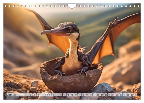 Produktbild: Pr&auml;historische Kinderstube - niedliche Tierkinder der Urzeit (Wandkalender 2027 DIN A4 quer), CALVENDO Monatskalender