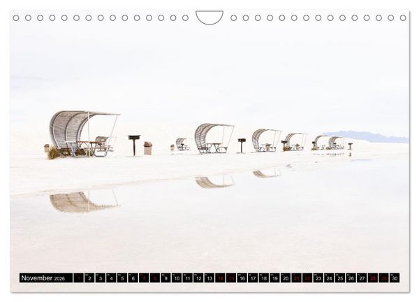 Produktbild: Wei&szlig;e Wunderwelten - White Sands National Monument (Wandkalender 2026 DIN A4 quer), CALVENDO Monatskalender