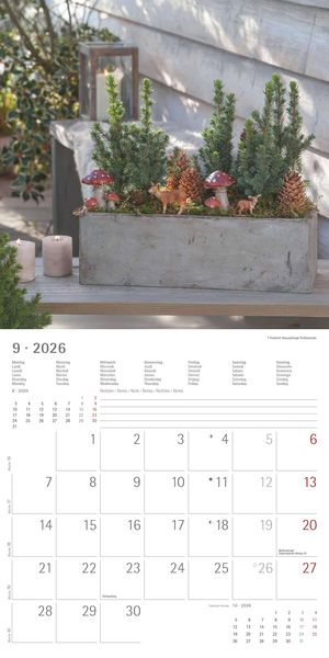 Produktbild: Gartendekor 2026 - Broschürenkalender 30x30 cm (30x60 geöffnet) - Kalender mit Platz für Notizen - Garten - Bildkalender - Gartenkalender