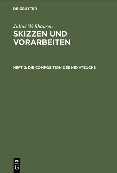 Produktbild: Die Composition des Hexateuchs