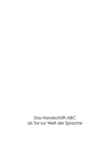 Produktbild: Das Handschrift-Abc