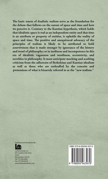 Produktbild: Nature and Cognition of Space and Time