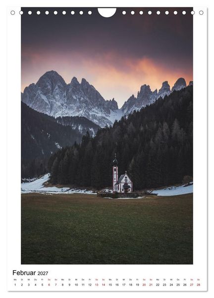 Produktbild: Alpenblicke - Ein Jahr in den Alpen (Wandkalender 2027 DIN A4 hoch), CALVENDO Monatskalender