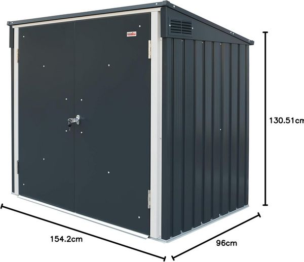 Produktbild: Metall M&uuml;lltonnenbox Schloss 2x 240 l abschlie&szlig;bar