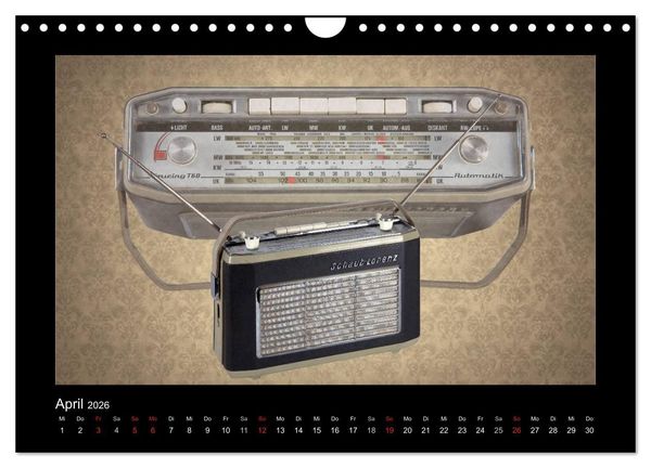 Produktbild: Dampfradios - Antike Radios mit Charme und Patina (Wandkalender 2026 DIN A4 quer), CALVENDO Monatskalender