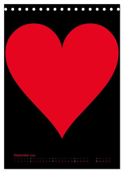 Produktbild: Foto- und Bastelkalender &bdquo;LIEBE&ldquo; in der Farbe Schwarz (Tischkalender 2026 DIN A5 hoch), CALVENDO Monatskalender