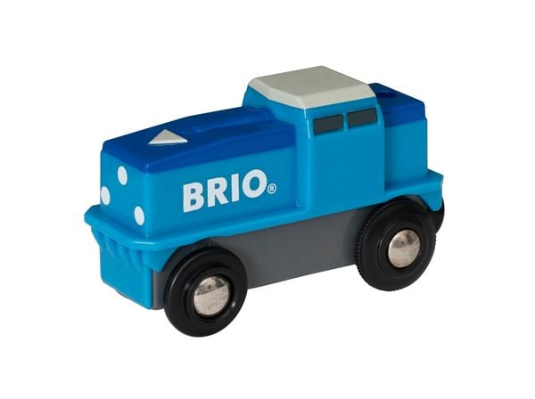Produktbild: BRIO World - Blaue Batterie Frachtlok
