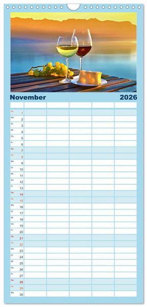 Produktbild: Familienplaner 2026 - Montreux - ein Juwel am Ufer des Genfersees mit 5 Spalten (Wandkalender, 21 x 45 cm) CALVENDO