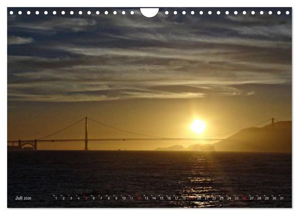 Produktbild: San Francisco Westk&uuml;ste USA (Wandkalender 2026 DIN A4 quer), CALVENDO Monatskalender