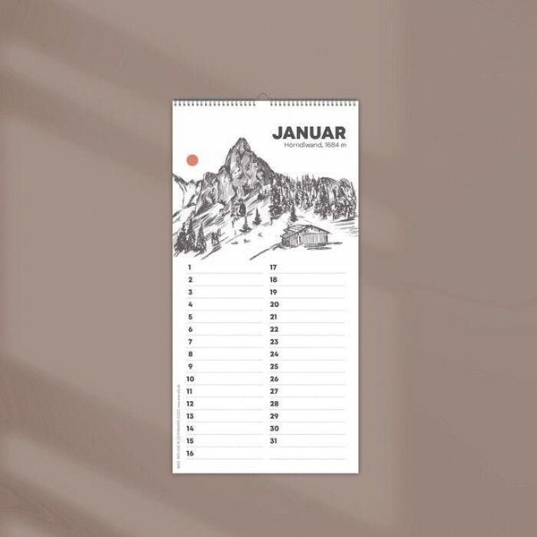 Produktbild: Kleiner Geburtstagskalender "Chiemgauer Alpen", ohne Jahreszahl