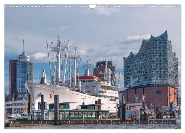 Produktbild: Hamburg - Ahoi zur gro&szlig;en Hafenrundfahrt (Wandkalender 2026 DIN A3 quer), CALVENDO Monatskalender
