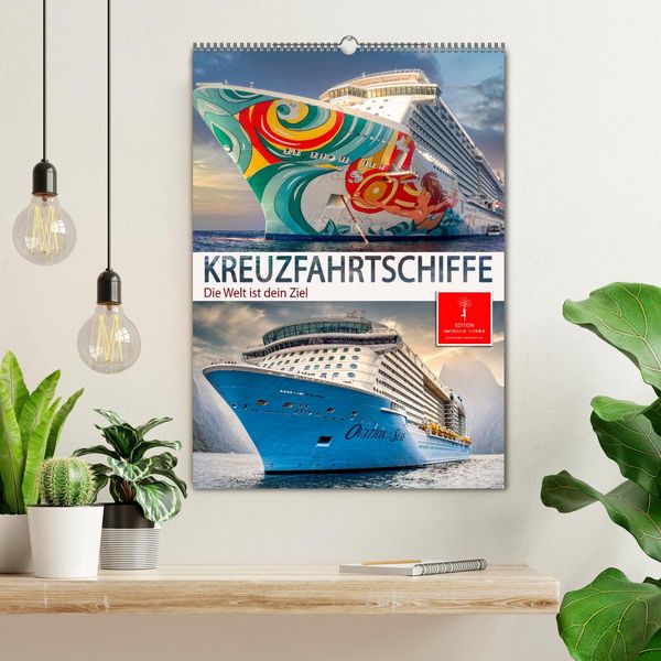 Produktbild: Kreuzfahrtschiffe - die Welt ist dein Ziel (Wandkalender 2026 DIN A2 hoch), CALVENDO Monatskalender