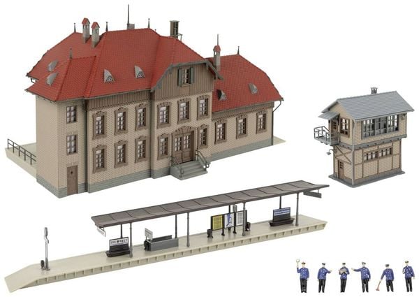 Produktbild: Faller 190035 H0 Aktions-Set Bahnhof Passendorf