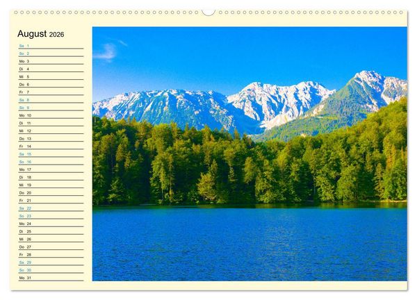 Produktbild: Bayern - Idylle zwischen Allg&auml;u und Bayerischen Alpen (Wandkalender 2026 DIN A2 quer), CALVENDO Monatskalender