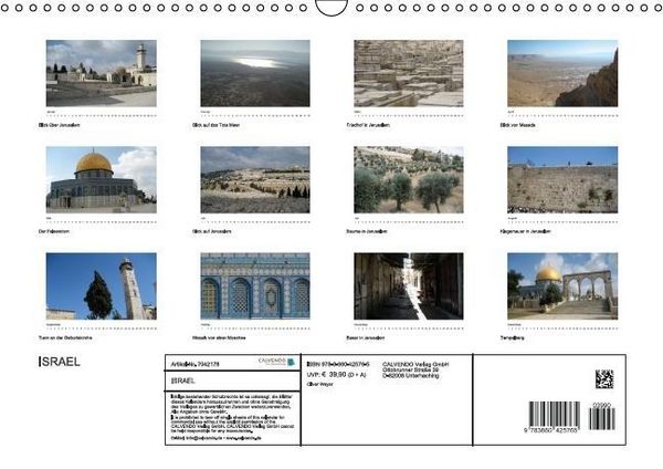 Produktbild: ISRAEL (Wandkalender immerw&auml;hrend DIN A3 quer)