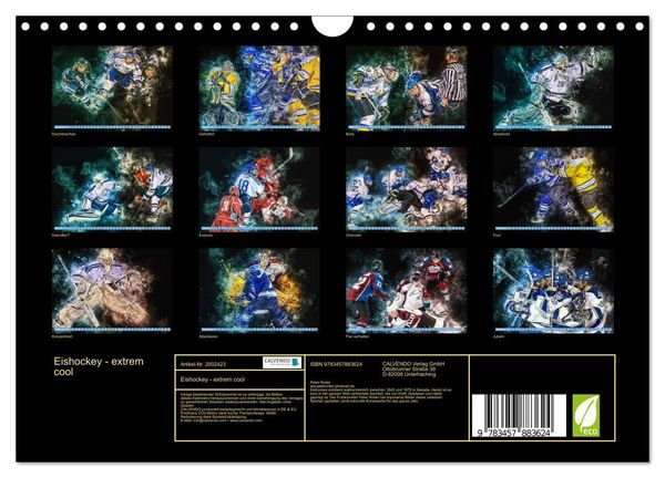 Produktbild: Eishockey - extrem cool (Wandkalender 2026 DIN A4 quer), CALVENDO Monatskalender