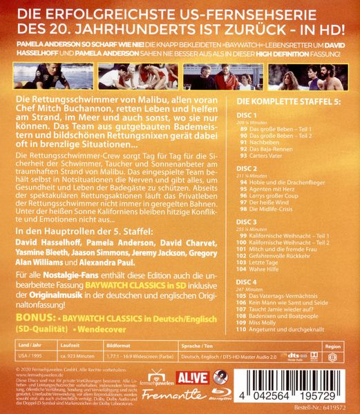 Produktbild: Baywatch HD - Staffel 5 (Fernsehjuwelen) [4 BRs]