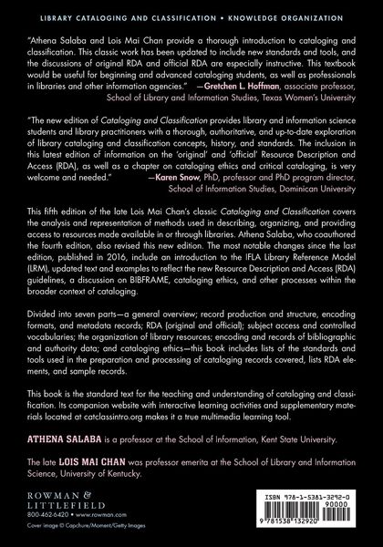 Produktbild: Cataloging and Classification