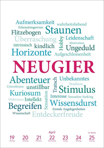 Produktbild: Was uns bewegt Wochen-Kulturkalender 2027 - Mit Worten auf Gedankenreise