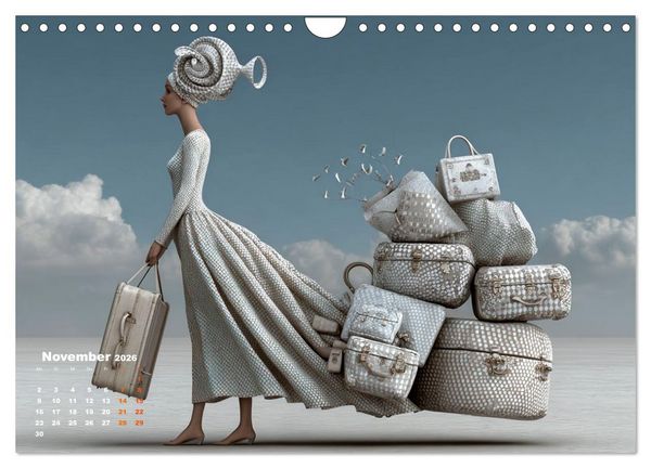 Produktbild: Zwischen Himmel und Gep&auml;ck (Wandkalender 2026 DIN A4 quer), CALVENDO Monatskalender