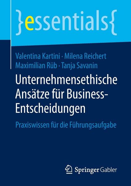 Produktbild: Unternehmensethische Ans&auml;tze f&uuml;r Business-Entscheidungen
