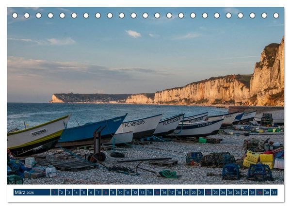Produktbild: Normandie - raue K&uuml;sten, sanfte H&uuml;gel (Tischkalender 2026 DIN A5 quer), CALVENDO Monatskalender