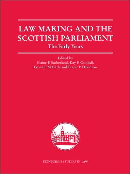 Produktbild: Law Making and the Scottish Parliament