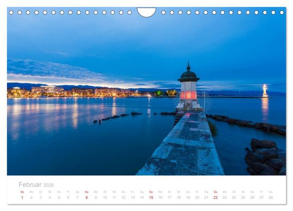 Produktbild: GENFER SEE Das Schweizer Ufer (Wandkalender 2026 DIN A4 quer), CALVENDO Monatskalender