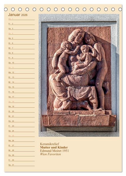 Produktbild: M&uuml;tter mit Kindern in der Kunst (Tischkalender 2026 DIN A5 hoch), CALVENDO Monatskalender