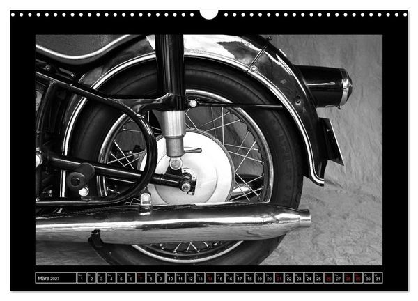 Produktbild: BMW R69S in schwarzweiss (Wandkalender 2027 DIN A3 quer), CALVENDO Monatskalender