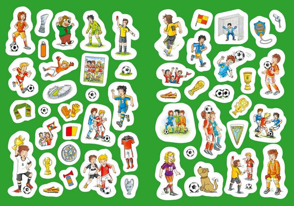 Produktbild: Fu&szlig;ball. Buntes Sticker-Malbuch