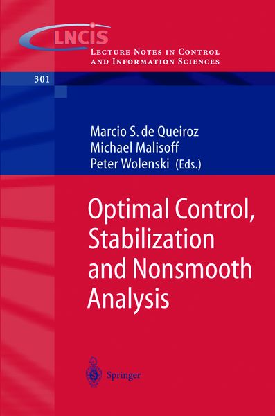 Produktbild: Optimal Control, Stabilization and Nonsmooth Analysis