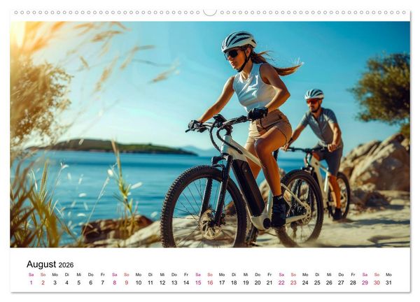Produktbild: E-Bike einfach cool (hochwertiger Premium Wandkalender 2026 DIN A2 quer), Kunstdruck in Hochglanz