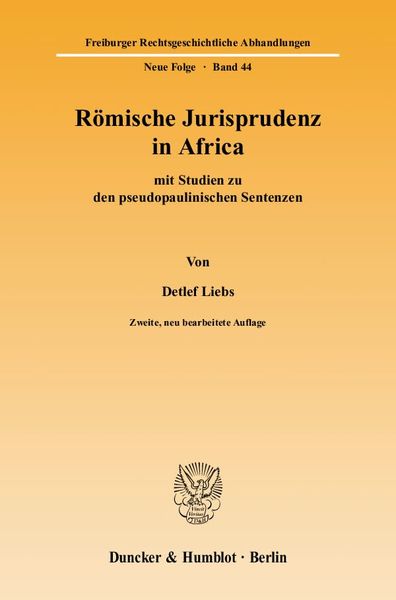 Produktbild: R&ouml;mische Jurisprudenz in Africa