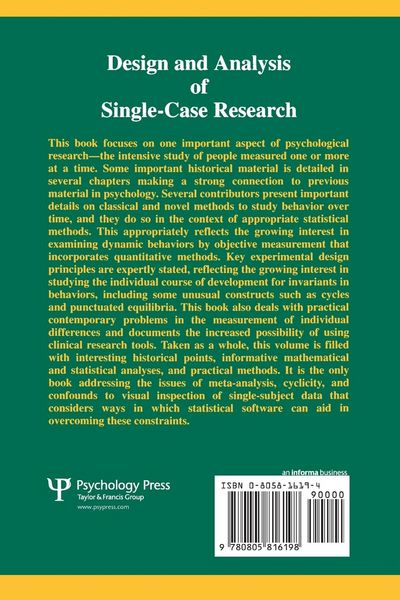 Produktbild: Design and Analysis of Single-Case Research