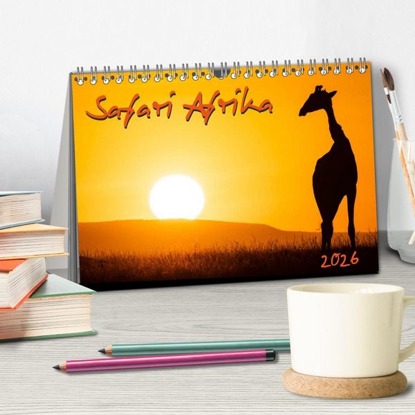 Produktbild: Safari Afrika (Tischkalender 2026 DIN A5 quer), CALVENDO Monatskalender