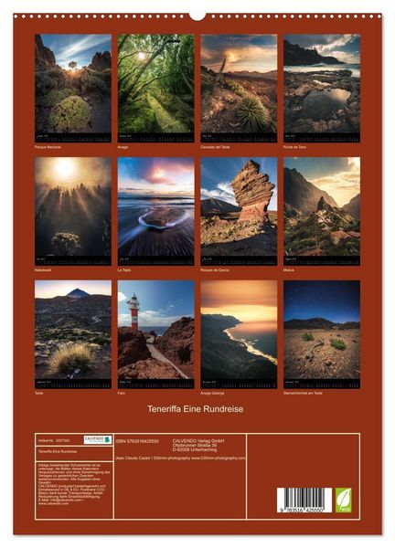 Produktbild: Teneriffa Eine Rundreise (hochwertiger Premium Wandkalender 2026 DIN A2 hoch), Kunstdruck in Hochglanz