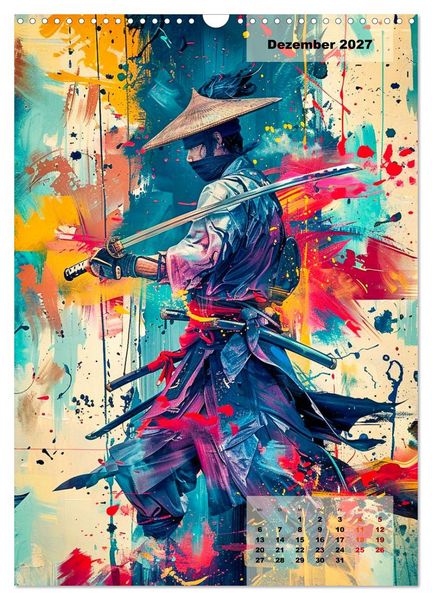 Produktbild: Samurai - Stahl Ehre Mut (Wandkalender 2027 DIN A3 hoch), CALVENDO Monatskalender